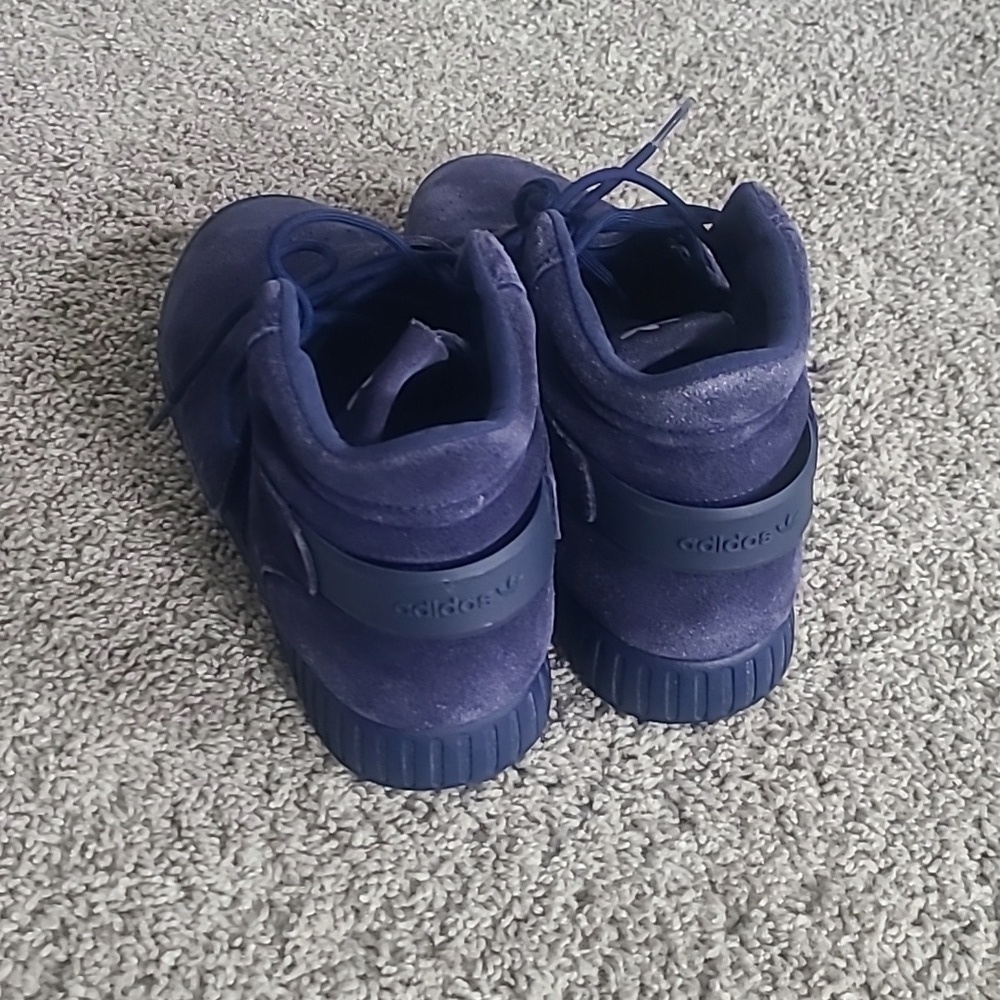 EUC Adidas Tubulae Invader Strap Suede Sneaker Dark Blue Men 10.5 - Picture 4 of 11